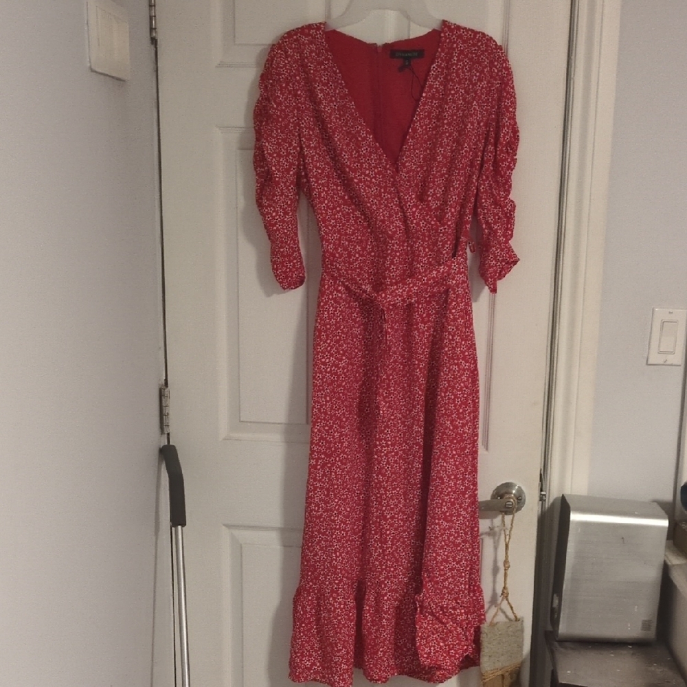 Dynamite Red Long Sleeve Dress